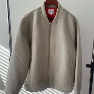 Cream Bomber Jacket